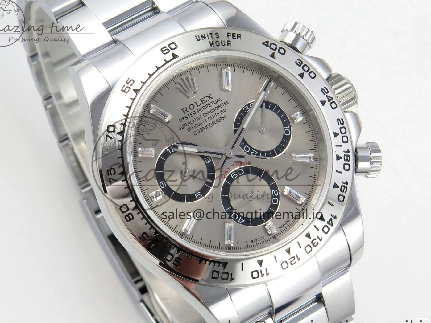 Best Marker (Gain Edition on SH4131 QF SS V6 Daytona Dia Bracelet Gray 126509 Crystal Weight) 1:1 0114